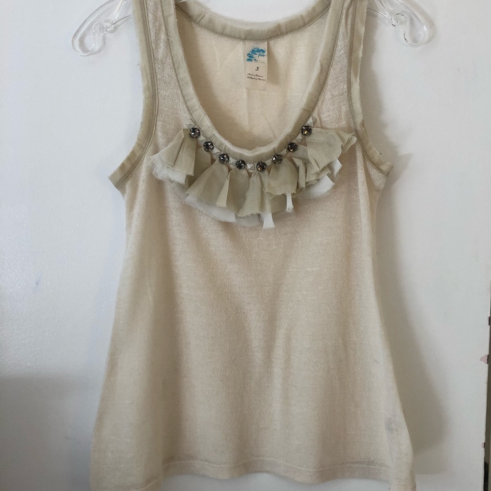 Anthropologie Embellished Tank
